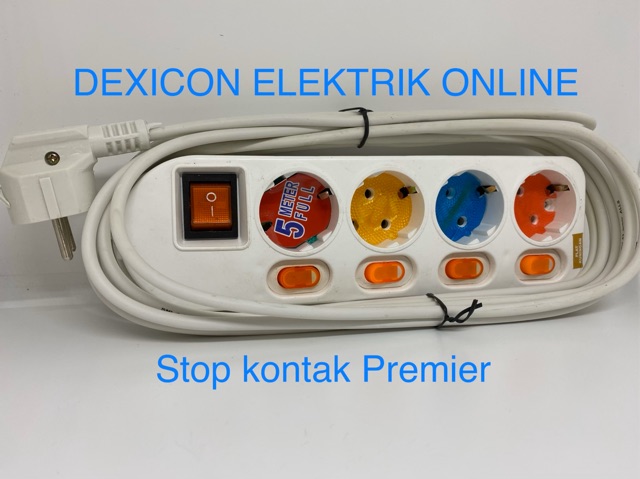 Stop kontak multipro 4 lubang+kabel 5 meter/stop kontak/terminal colokan listrik/colokan listrik