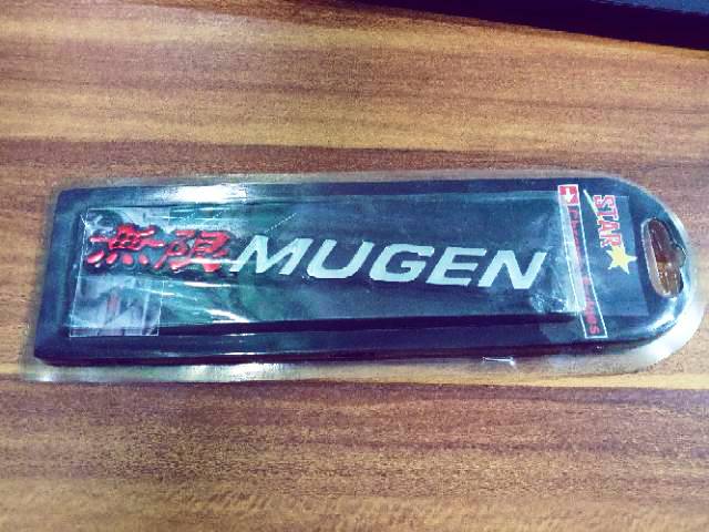 Emblem MUGEN Merah Chrome Lambang Mugen Power Jepang Merah Mugen Chrom