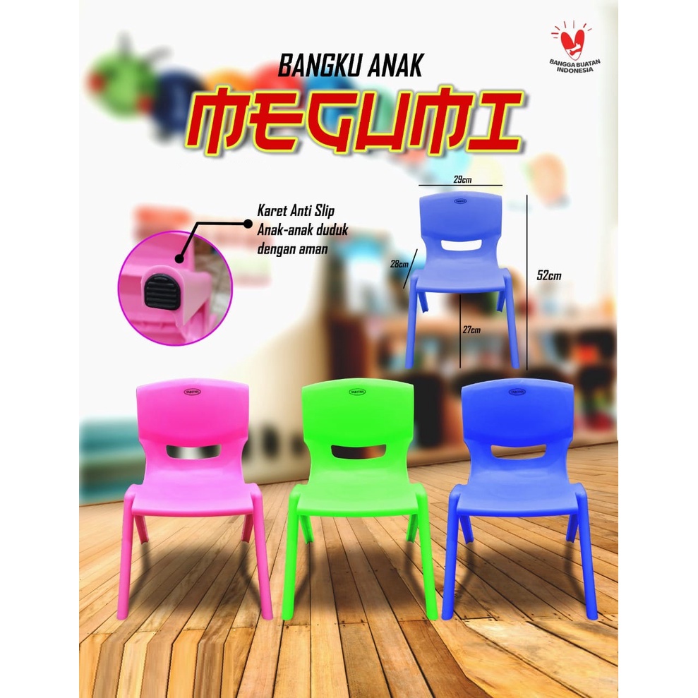 kursi anak plastik/ bangku anak plastik/ kursi plastik/ kursi tk/ bangku anak tk Tabitha MEGUMI