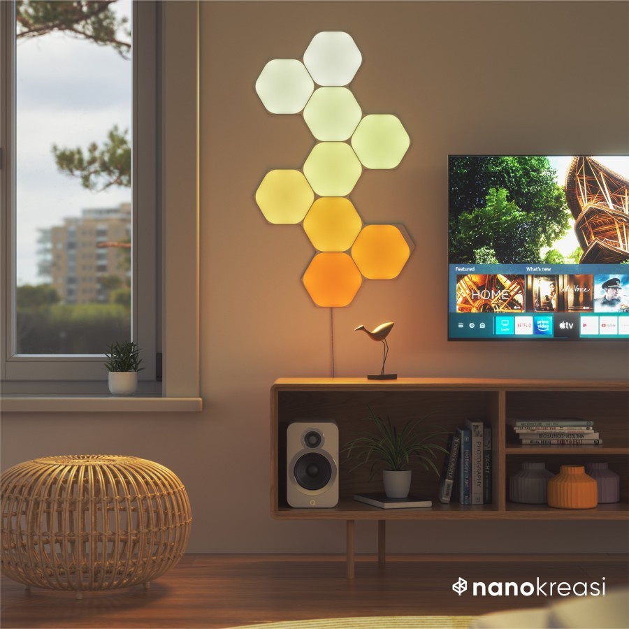 Nanokreasi Shapes Hexagon Starter Kit ( 9 Panels ) Smart Light Panels