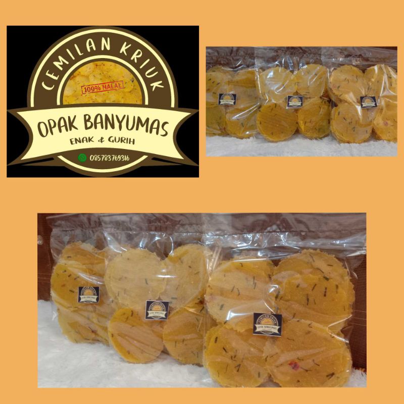 

Ter-Enak!!! Opak singkong original khas Banyumas / Cemilan kriuk / makanan ringan gurih / kerupuk opak
