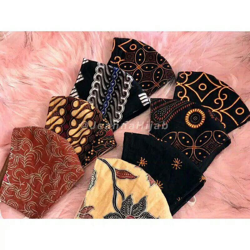 Masker kain batik headloop earloop hijab Shopee Indonesia Masker kain batik headloop earloop hijab Shopee Indonesia