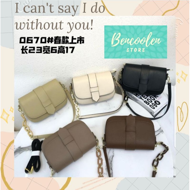 Tas Selempang/Shoulder Bag Wanita TLY 0670 Tali Rantai Kombinasi