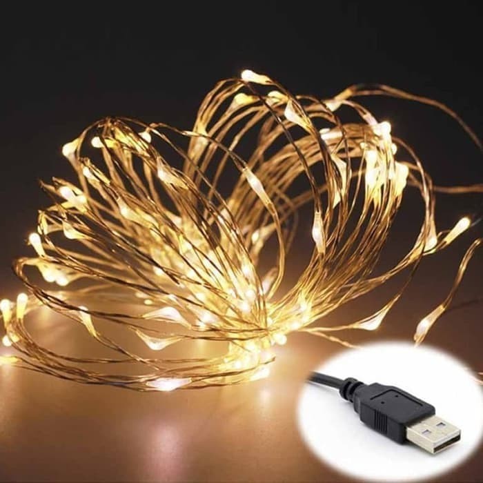 Copper Wire Fairy Light String Light LED Lamp Strip USB Lampu Hias