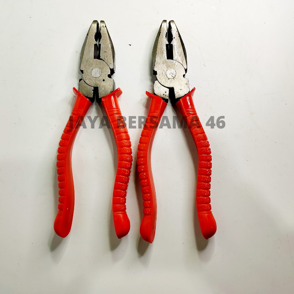 TANG KOMBINASI KW1 7&quot; / TANG KOMBINASI MERAH GAGANG KARET MURAH / TANG POTONG JEPIT KABEL / TANG CABUT PAKU / COMBINATION PLIERS / TANG SEBAGUNA 7 INCHI