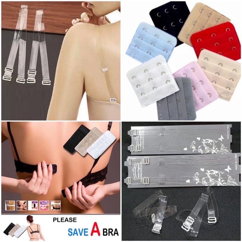 TALI BRA BH BENING TRANSPARAN INVISIBLE TIDAK TERLIHAT/BRA EXTENSION/ KAIT BRA TAMBAHAN / KAIT SAMBUNG BH