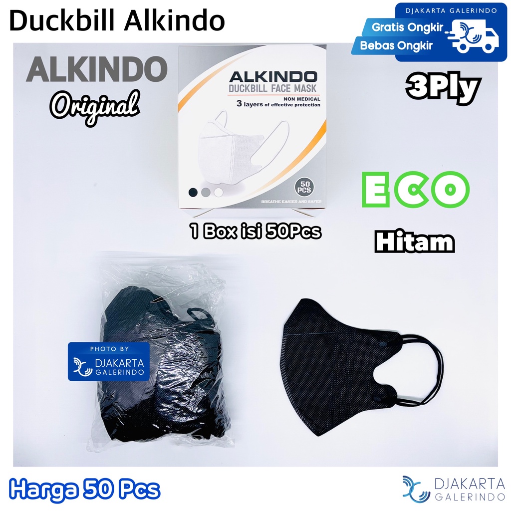 Masker Duckbill Alkindo 3Ply Original isi 50 Pcs