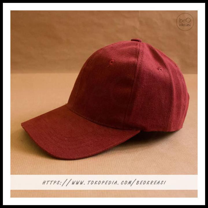 TERMURAH TOPI BASEBALL CAP MERAH MAROON DEWASA POLOS PRIA WANITA CASUAL SPORT