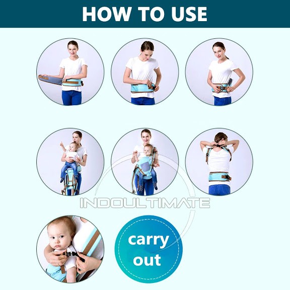 COD 5in1 Gendongan Bayi Hipseat Hip Seat Ergonomis geos Bayi Baby Depan Carrier Kangguru kaos BY-60