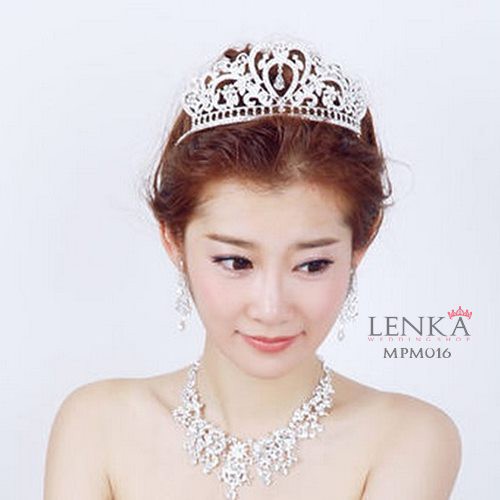 [SIAP KIRIM] WEDDING CROWN SILVER HEADPIECE PESTA PENGANTIN MODERN MPM016