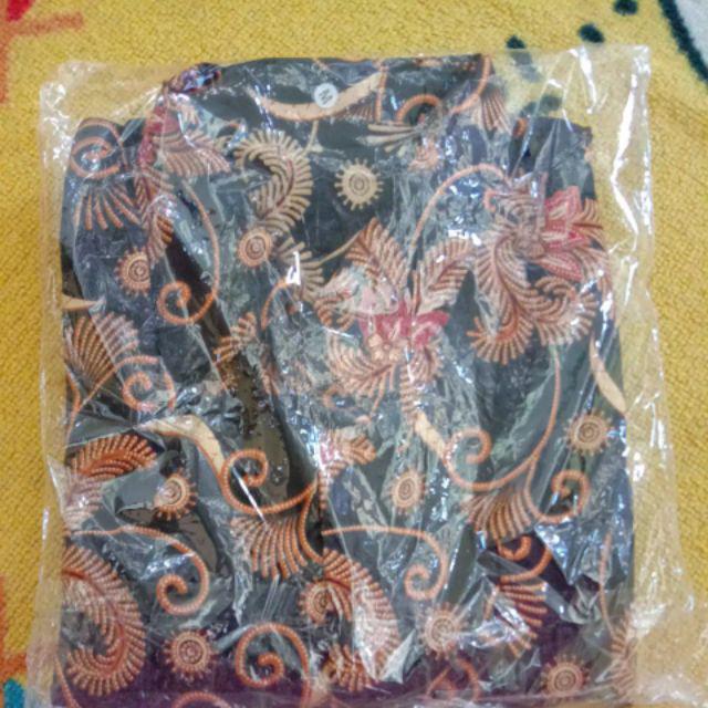 Bswart Batik Hrb026 Kenongo Hem Pendek Padi Pekalongan M L Xl Batik Pria Murah Modern Grosir