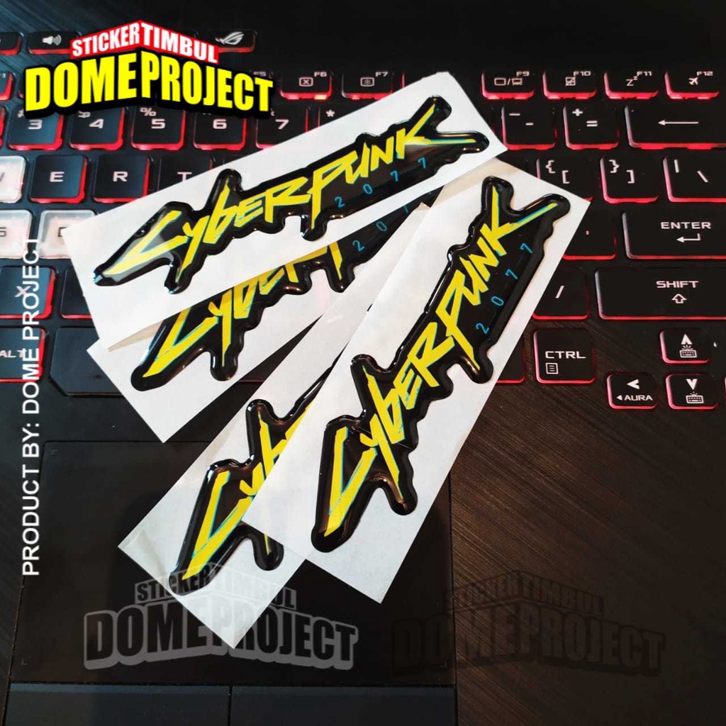 STICKER MOTOR TIMBUL CYBERPUNK STICKER MOTOR RESIN AKSESORIES MOTOR STICKER MOTOR BODY MOBIL