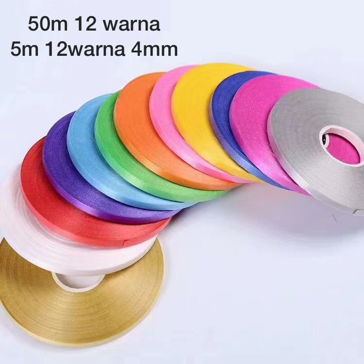 Jual Pita Balon 50 Meter Pita Balon Kecil Pita Ribbon Shopee