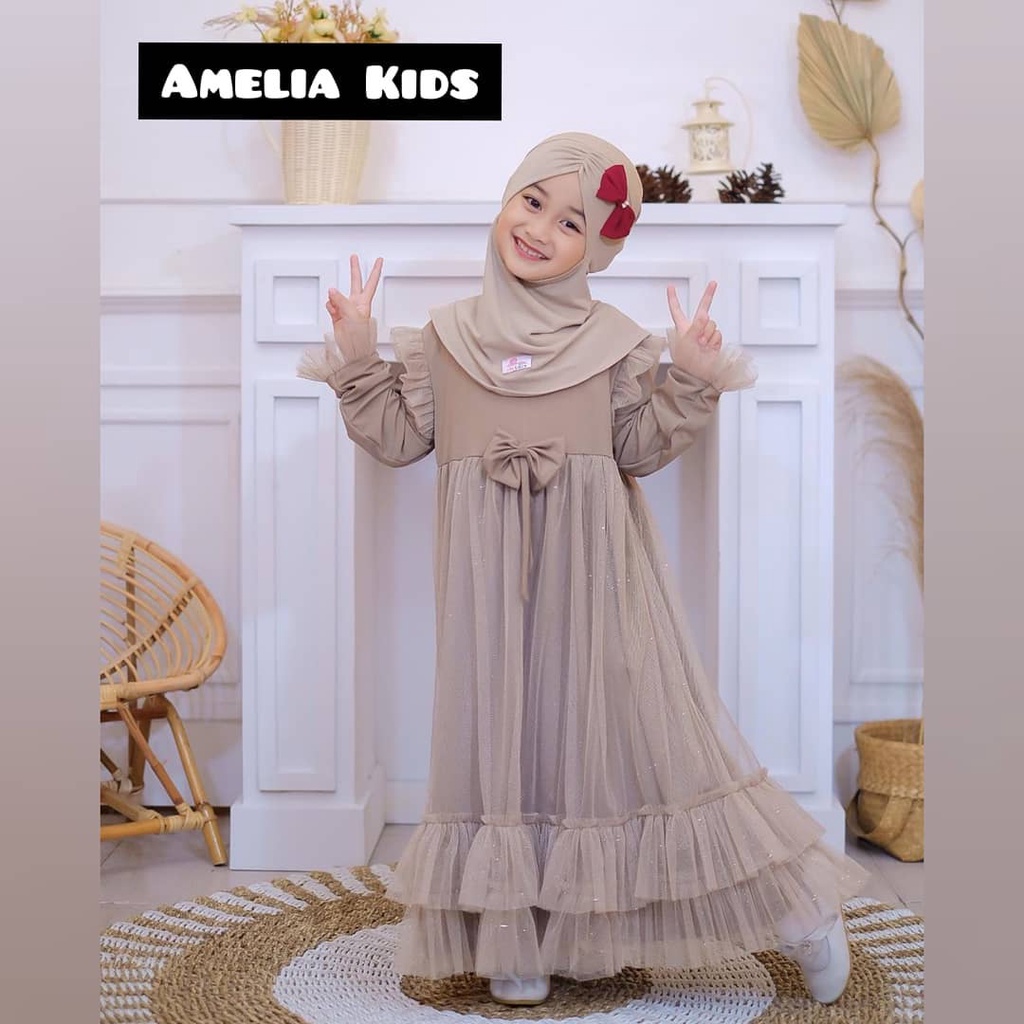 VIP Fashion Hijab Style AMELIA SYARI KIDS KF + HIJAB KAIN MANGO CREPE MIX TILE ( UMUR 6 - 8 TAHUN ) Gamis Anak Perempuan Baju Anak Anak Perempuan Dress Anak Perempuan Baju Muslim Anak Cewek Gamis Anak Model Terbaru Gamis 2022 Terbaru Modern