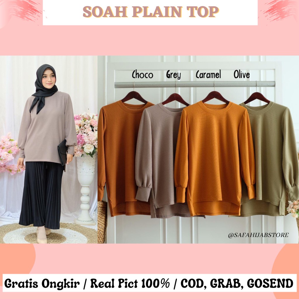 SOAH PLAIN TOP / BLOUSE / ATASAN