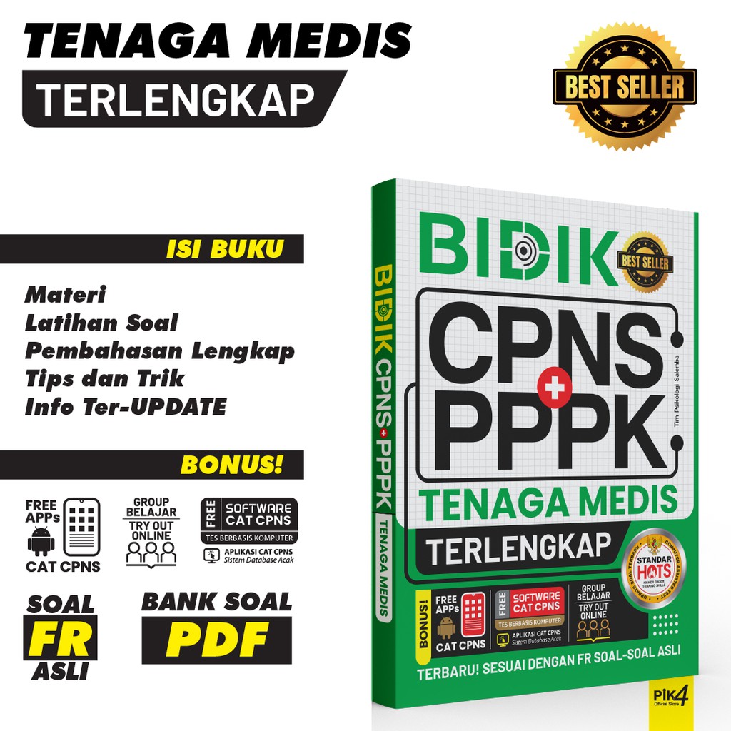 Premium Buku Bidik CPNS + PPPK Tenaga Medis Terlengkap 2021 - 2022 ASN skd skb