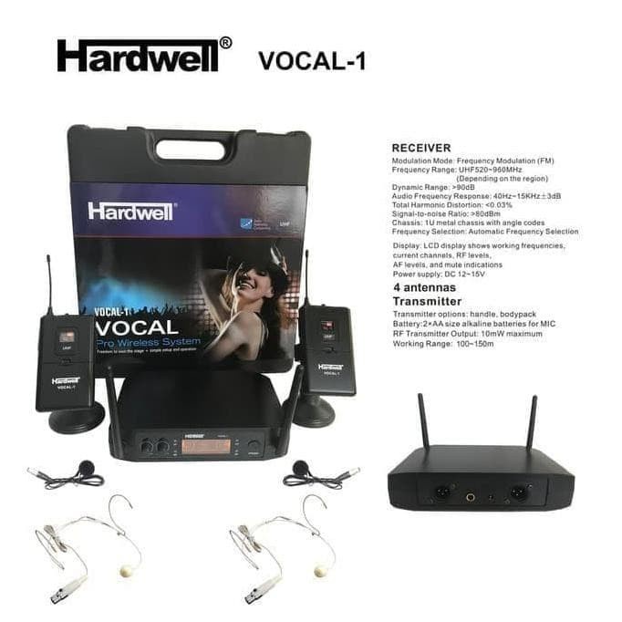 Mic Wireless Hardwell Vocal 1 / Vocal-1 / Vocal1 Original Clip On