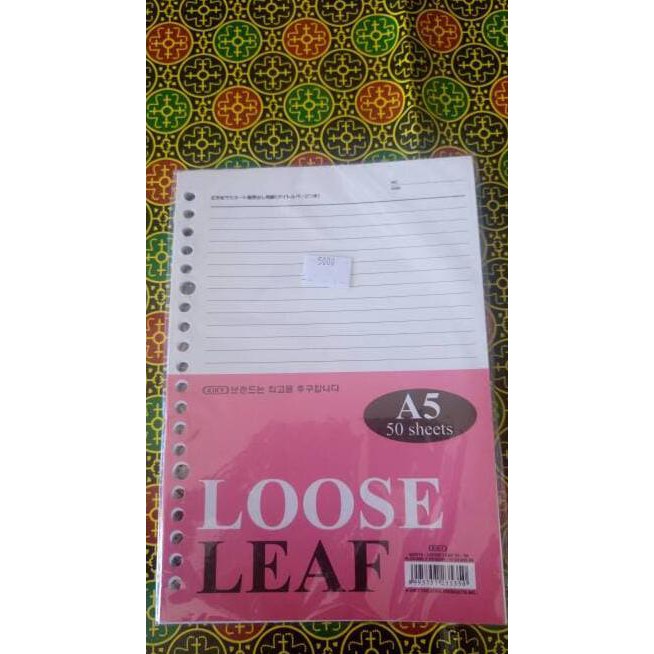 

Jual Isi Binder A5 50Lmbr