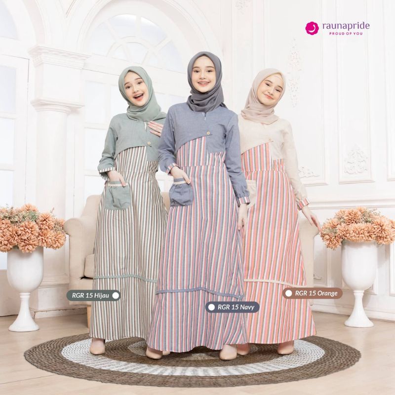 Dress Remaja Terbaru/ RAUNA RGR 15 / Fashion Muslim