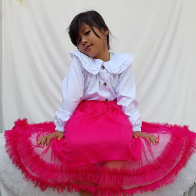 ROK TUTU GOTIK/ROK TUTU REMPEL/ROK TUTU ANAK USIA 4-12TAHUN