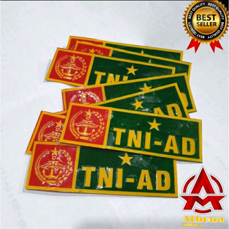 Stiker TNI AD 1 pasang ( 2 pcs )  | Stiker Plat keluarga besar TNI AD| stiker motor |stiker mobil