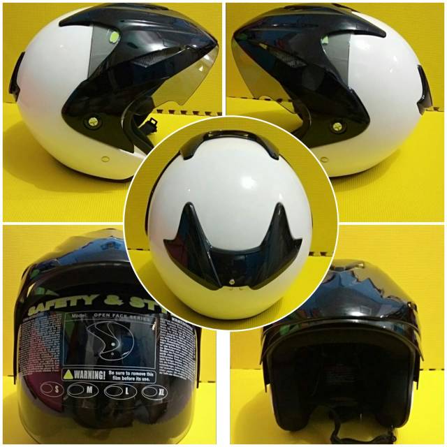 Helm BMC Beyond Solid White / pria wanita remaja / allsize / putih / SNI / murah / safety and style