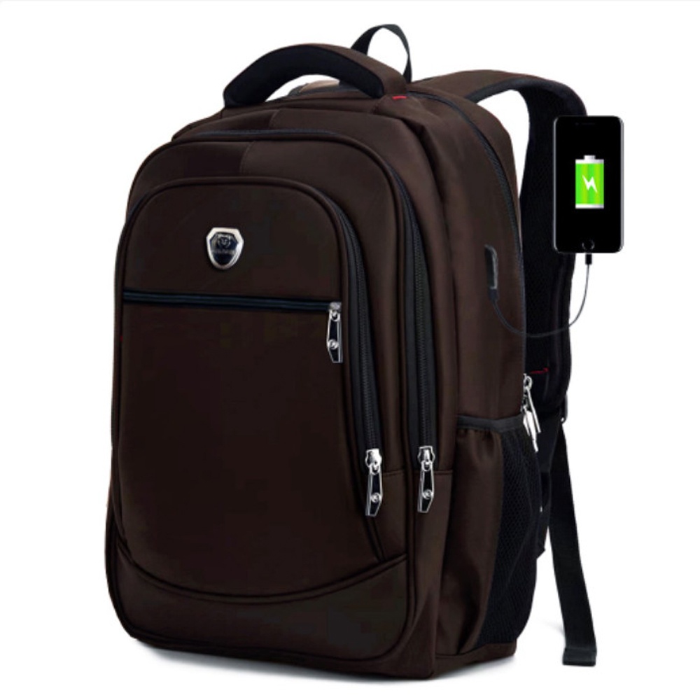 SHOPEE 6.6 SUPER SALE!! Tas Ransel laptop POLO P-1480 Backpack Laptop Tas Punggung Sekolah dan Kerja Tas Ransel USB Tas Ransel Pria dan Wanita Model Formal - Bonus Raincover