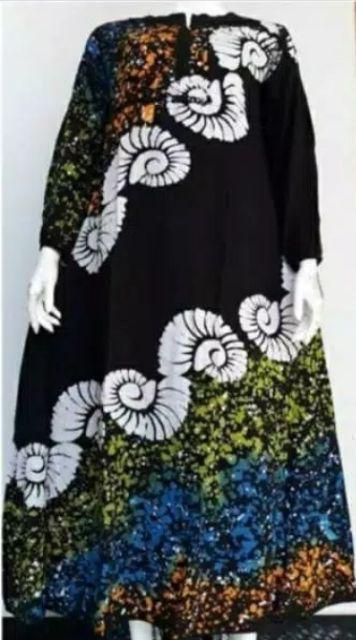 Gamis Rayon Candi Mekar Ori Batik Abstrak Malaman