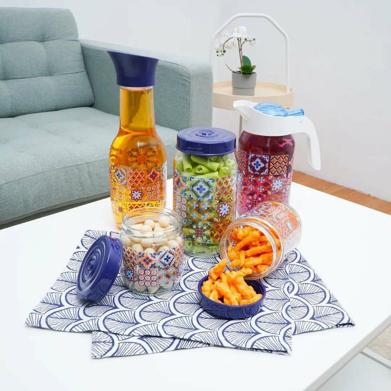 Set Glassware Berkualitas Herevin Glassware Decorated Mosaic