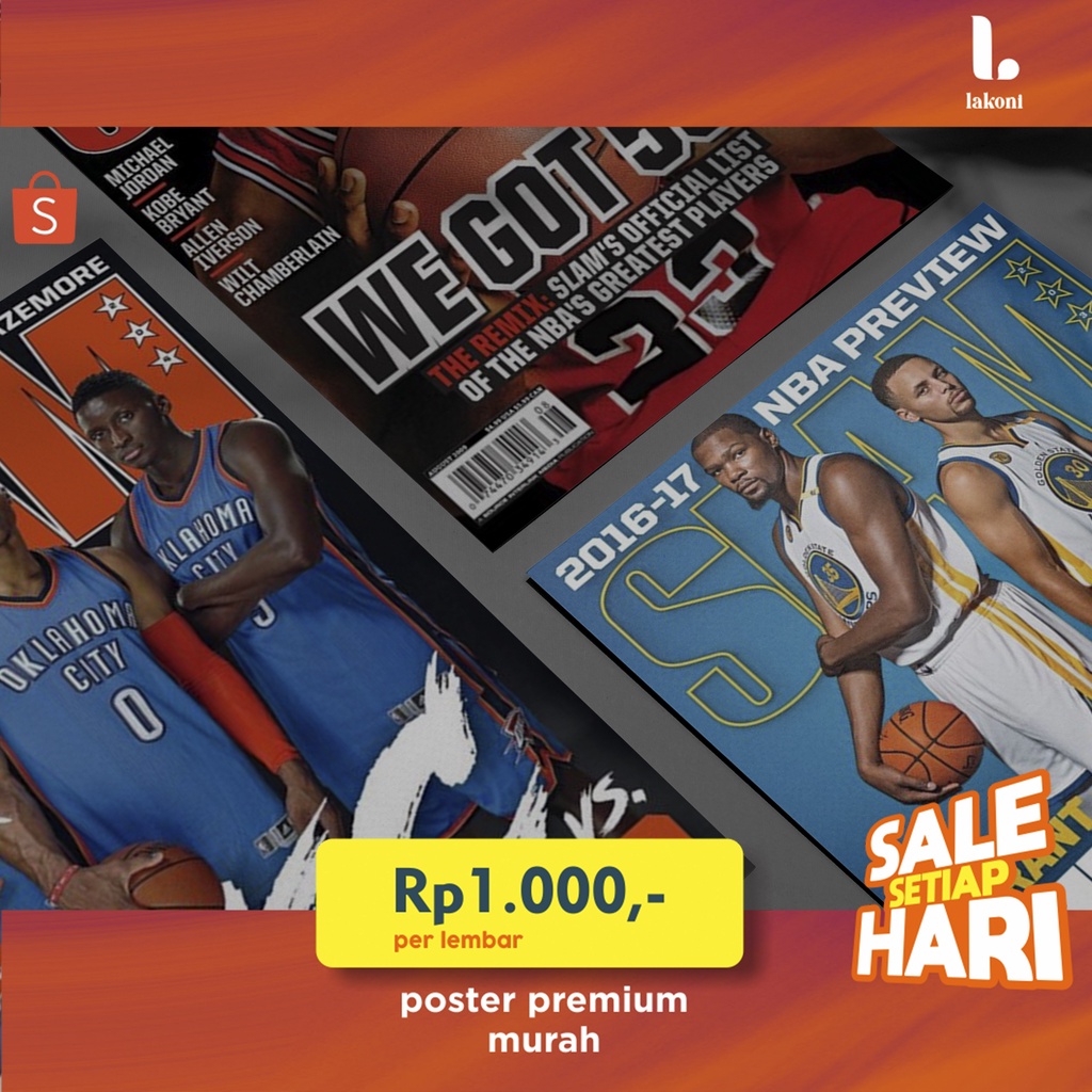 [ISI 12PCS] Poster Basket Ball NBA Welpeper Dinding Wolpeper Dinding Aestetik Estetik