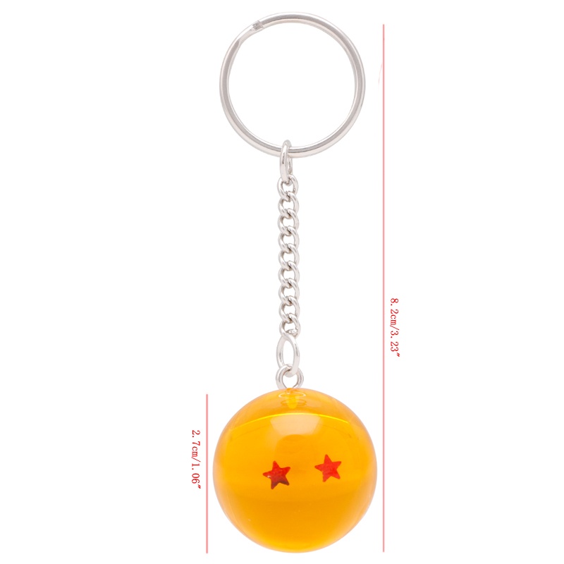 SIY  Cosplay 7 Stars Crystal Ball Keychain Keyring Pendant Gifts