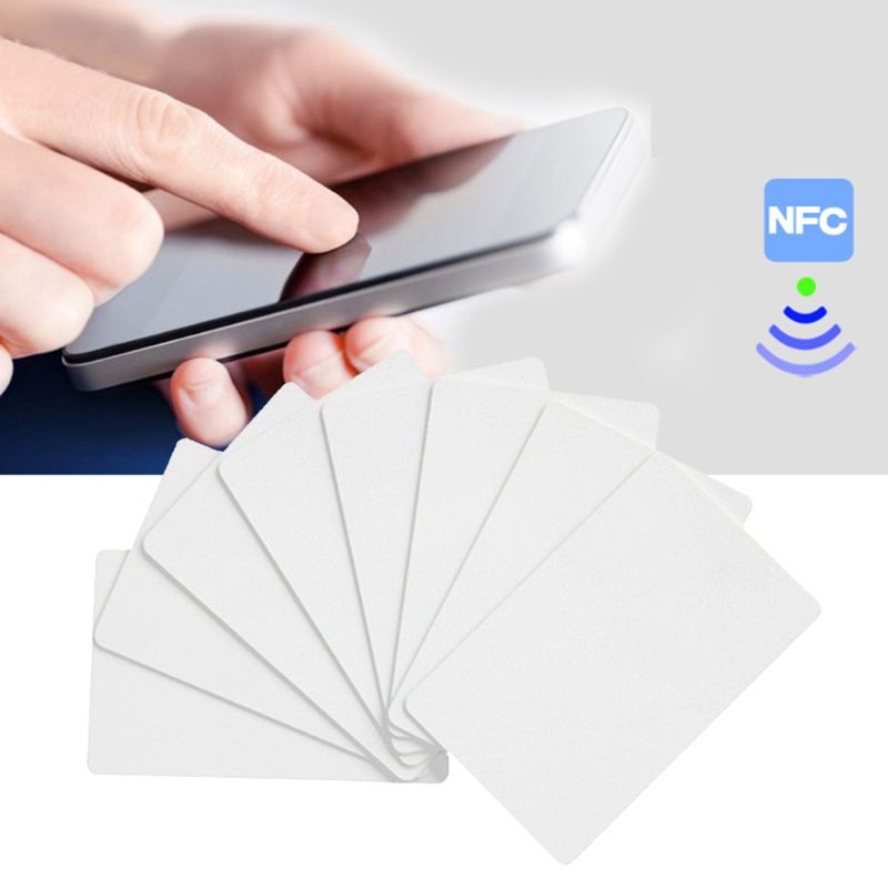 Gro NFC 215kartu Ntag Putih Stabil Ditulis Ulang 540 Byte Untuk Tagmo Dan Untuk Telepon Amiibo NFC Aktif 10PCS