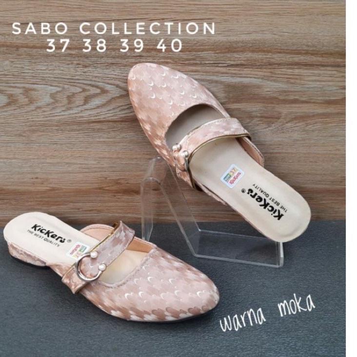 Lagi Tren.. Sandal Selop Wanita Pesta Flat Teplek Mewah Branded Kickers Sendal Slop Perempuan Dewasa