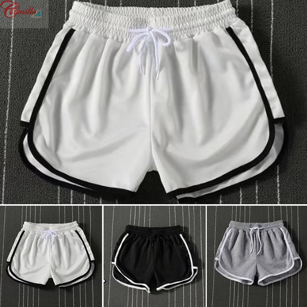  Celana  Pendek Pria  Casual Motif Garis  Garis  Untuk Fitness 