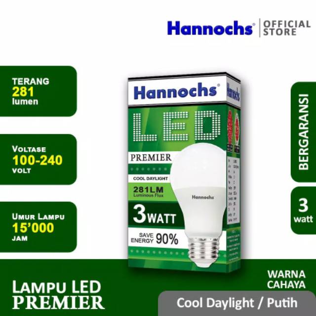 Lampu Led Hannochs Premier 3 watt 3w