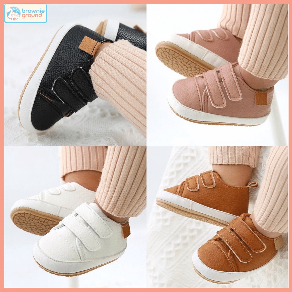 BROWNIEGROUND - Sepatu bayi 0-2 tahun / Sneaker baby import / sepatu anti slip bayi prewalker bayi