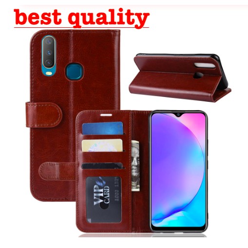 Wallet Case Vivo Y17 Flip Case Premium Leather