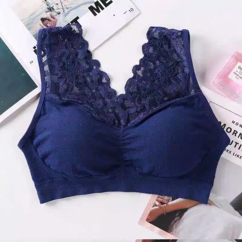 Medan Termurah KD01 Bra Tanpa Kawat Bahan Halus Import/BH renda Elastis Sexy