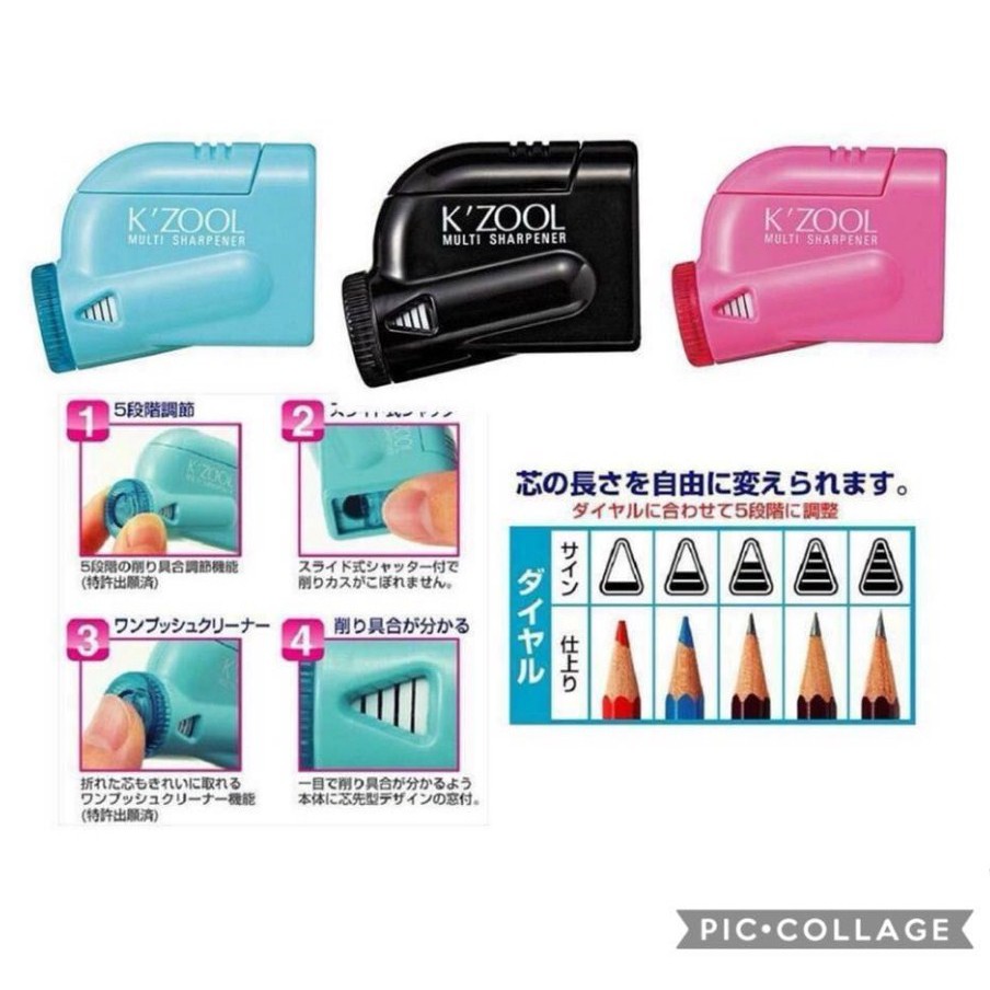 

Kzool Japan pencil multi sharpener rautan pencil