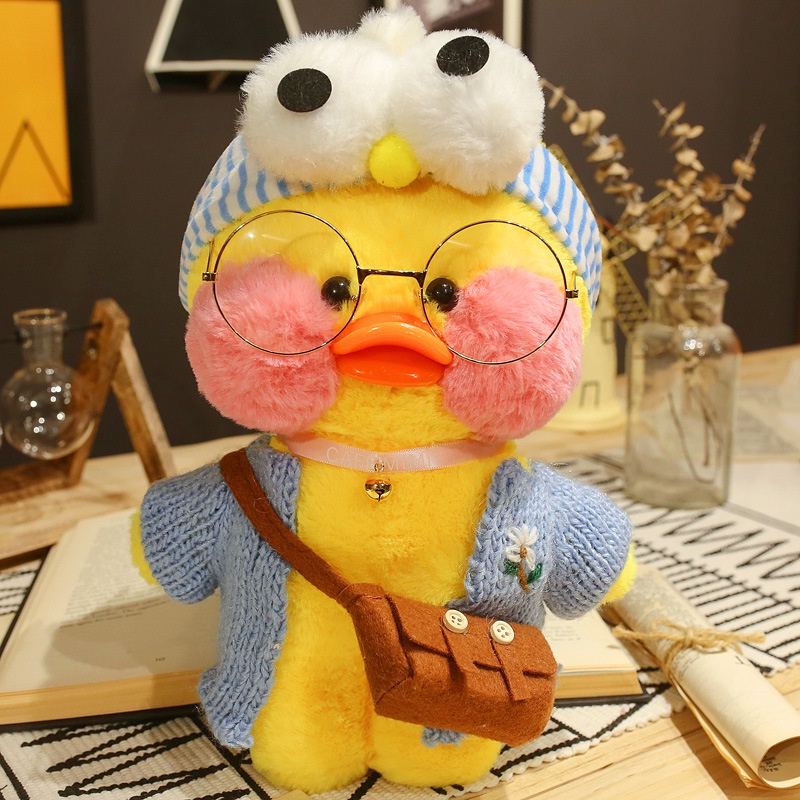 WE Mainan boneka Bebek Kuning Lala-Fanfan 30CM Stuffed Plush duck doll 2022 untuk Hadiah Anak