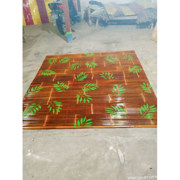 tirai bambu Kerey bambu motif ukuran 2,5x2