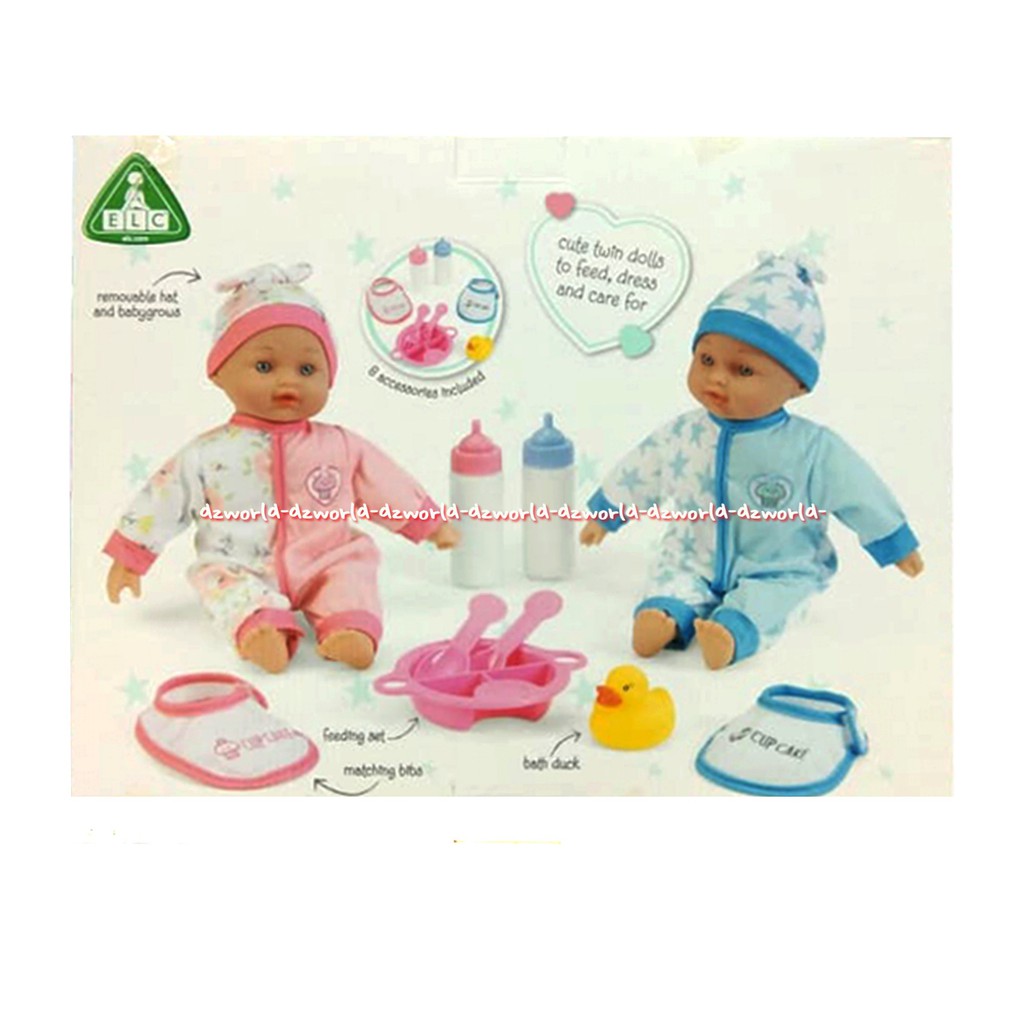 ELC Brother And Sister Twin Dolls Boneka Kembar Dengan Bahan Lembut termasuk aksesoris