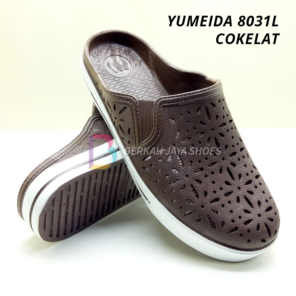 Sandal Selop Wanita - Sandal Sepatu Karet - Sandal Selop Karet Wanita Yumeida LD 8031L - Anti Air