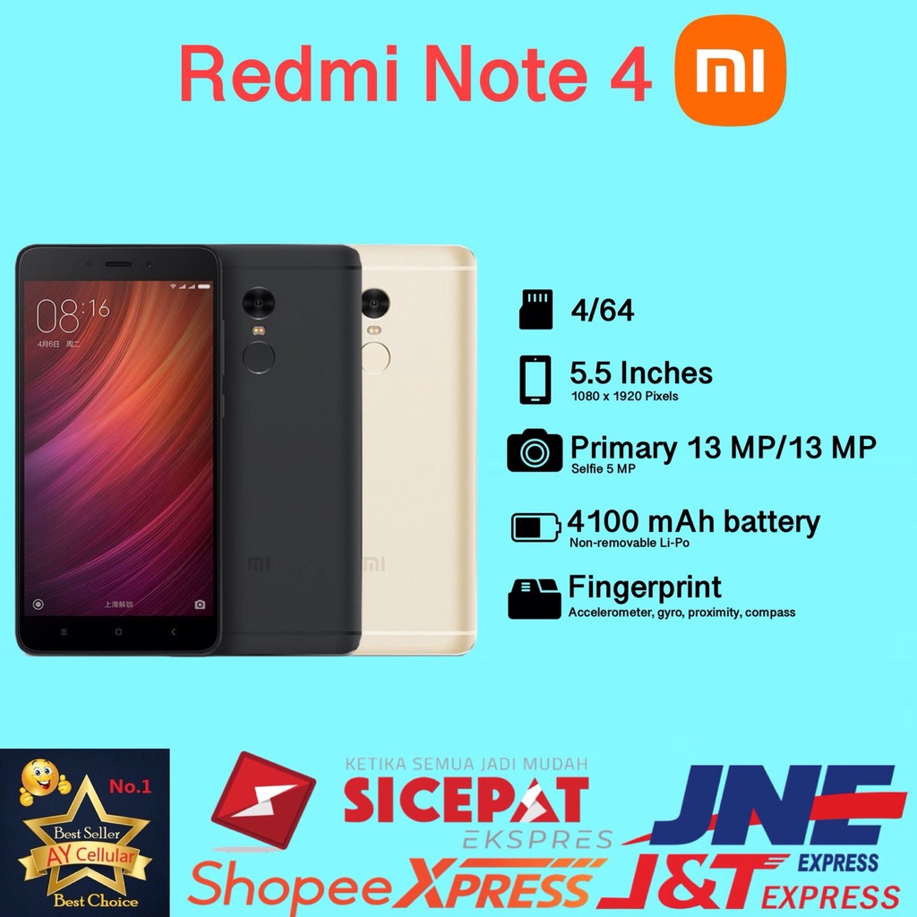Xiaomi Redmi Note 4 - RAM 3GB ROM 64GB