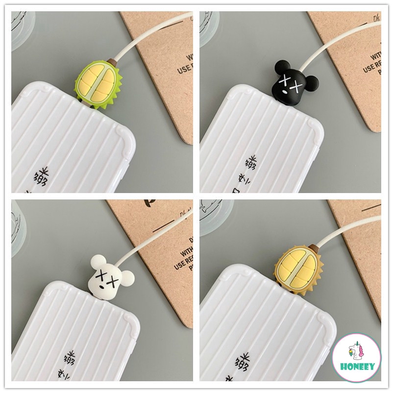 Cable Bite Funny Avocado Durian Fruit Kaws Cable Protector for iPhone Cord Wire Cable Winder Cable Accessory