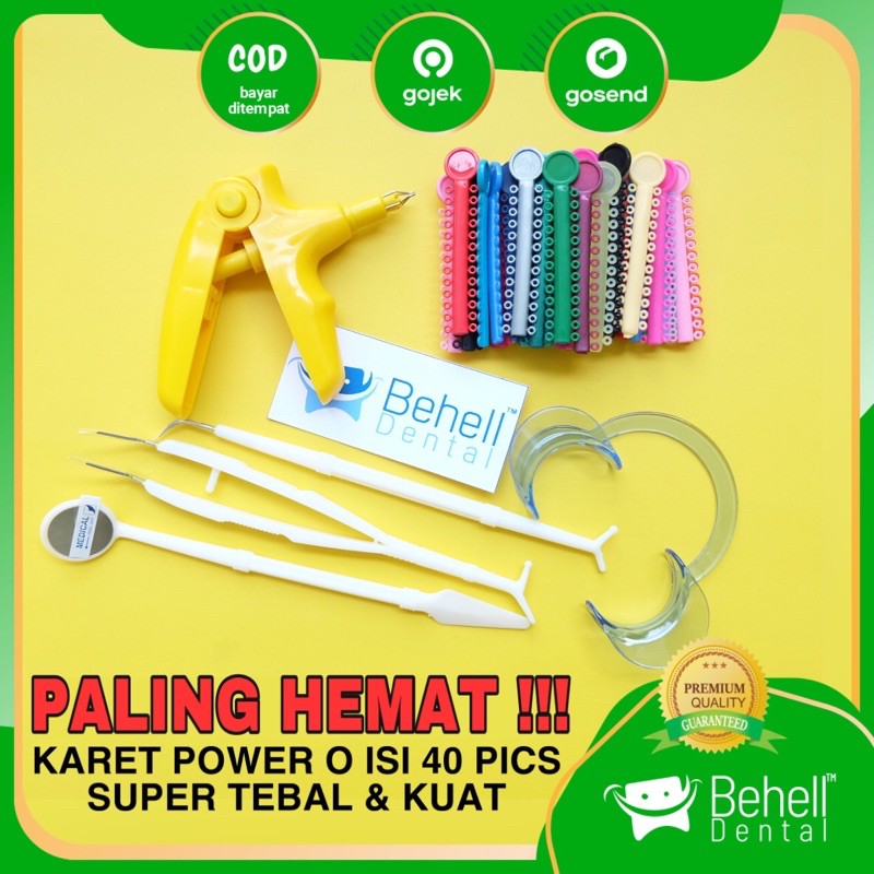 GUN SHOOTER PAKET alat ganti pasang karet behel power o 1 pack Sonde pinset kaca mulut Pembuka mulut