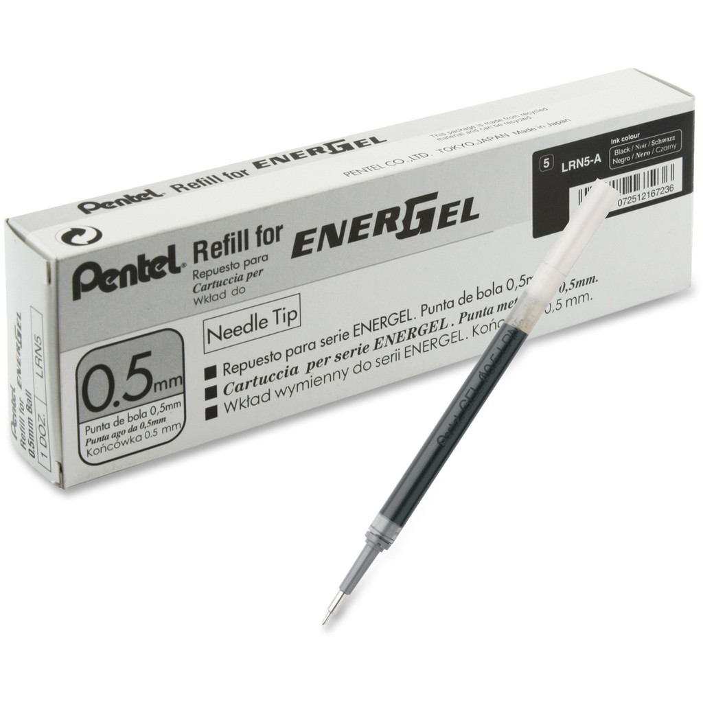 Pentel Refill Pulpen Energel Black 0.5 LRN5A Shopee Indonesia