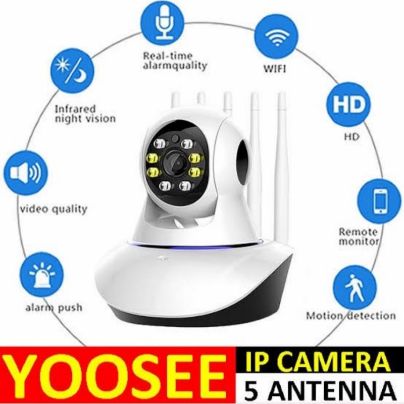 IP Camera Yoosee Wireless HD 1080P 5 Antena  Camera Cctv 5MP Wifi Monitor BaBy Night Vision