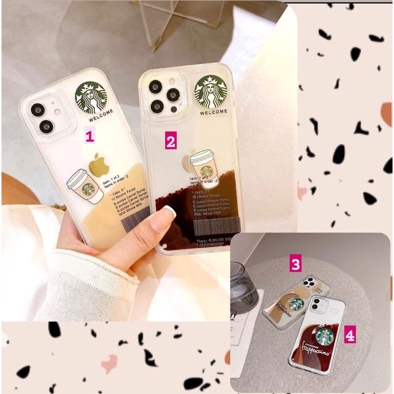 starbucks quicksand case untuk iphone oppo vivo samsung xiaomi huawei