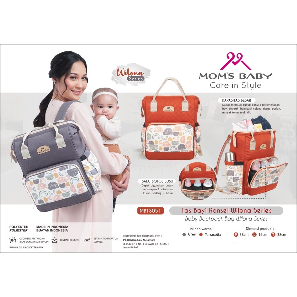 Mom’s Baby Tas Ransel Bayi Besar Model Annello Wilona Series - MBT 3051